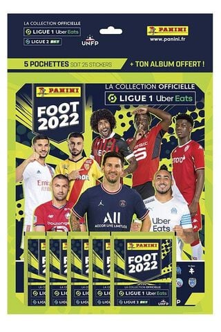 Carte Panini - Football - Ligue 1 2021 - 2022  Blister 5 Pochettes   1 Album Off